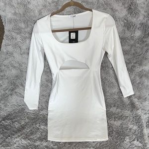FashionNova Cutout Mini Dress White